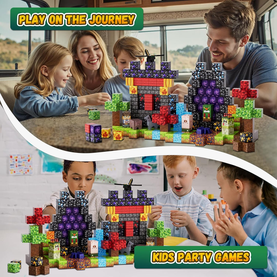 Fitrobust Paquete de 200 bloques magnéticos para niños, juguetes de...