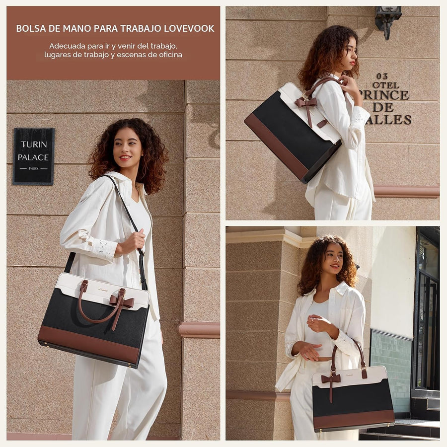 LOVEVOOK Bolsa Tote para Laptop para Mujeres, Bolsa de Trabajo de C...