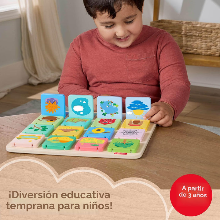 Fisher-Price Tablero de madera para levantar y revelar