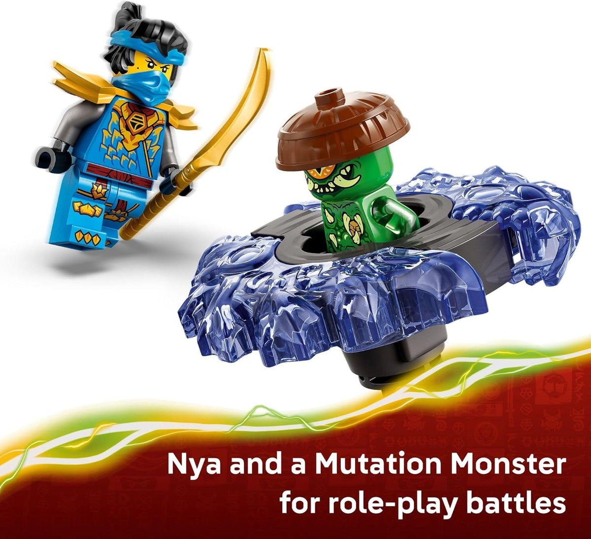LEGO NINJAGO NYA vs Mutation Monster Spinner Juguete de