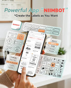 NIIMBOT Máquina etiquetadora B2 con cinta para oficina en casa, gris y