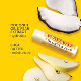 Burt's Bees Bálsamo labial, cera de abejas, fresa, coco y pera,...