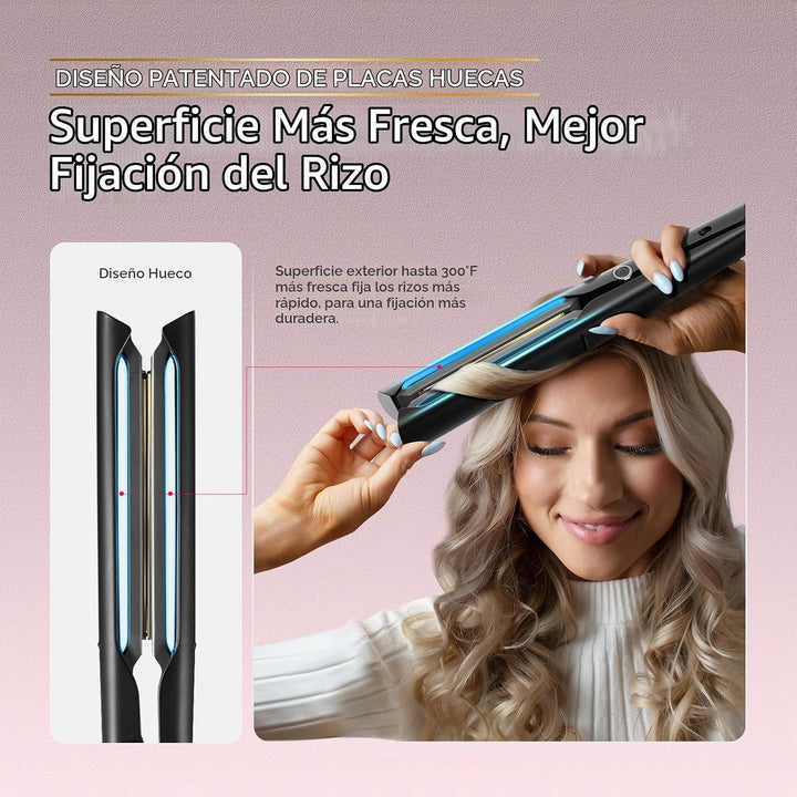 TYMO Plancha plana 2.0 - Plancha de pelo de cerámica de 1 pulgada d...
