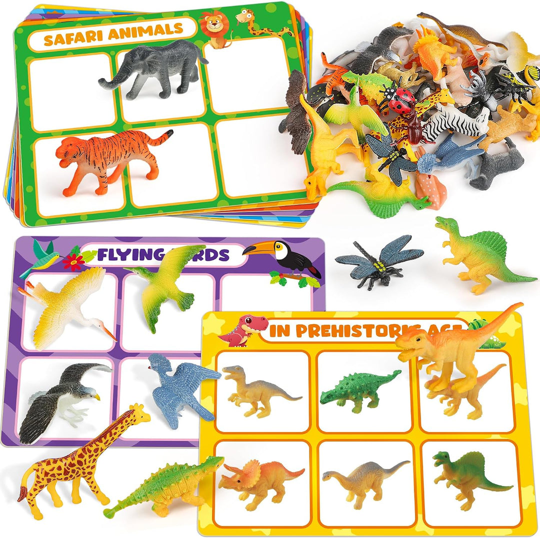 Coogam Juguete de clasificación para niños pequeños, animales, dino...