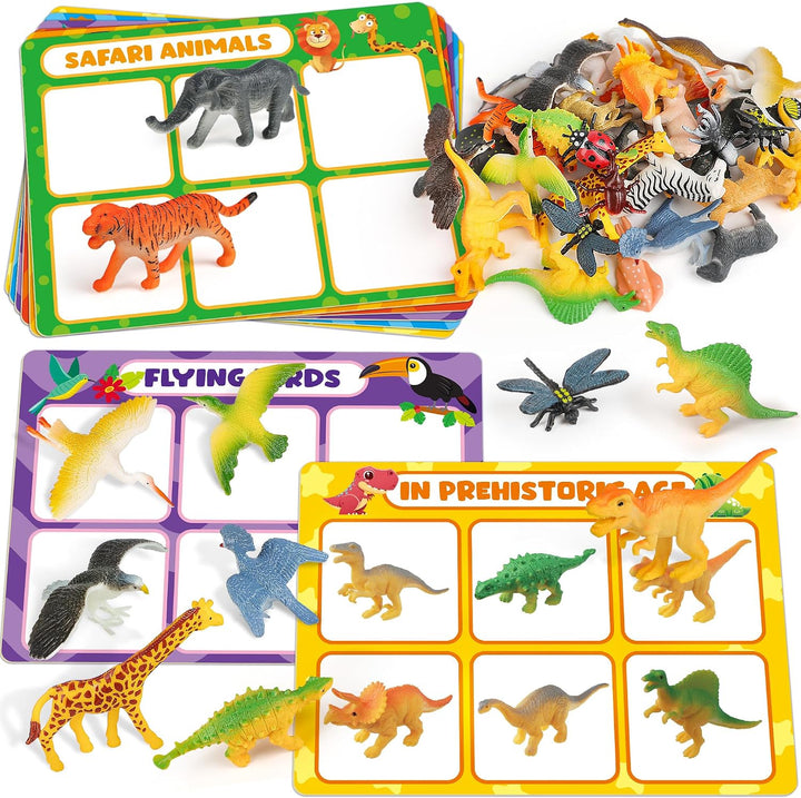 Coogam Juguete de clasificación para niños pequeños, animales, dino...
