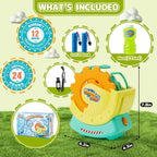 Máquina de burbujas recargable para niños, burbujas grandes con burbujas en