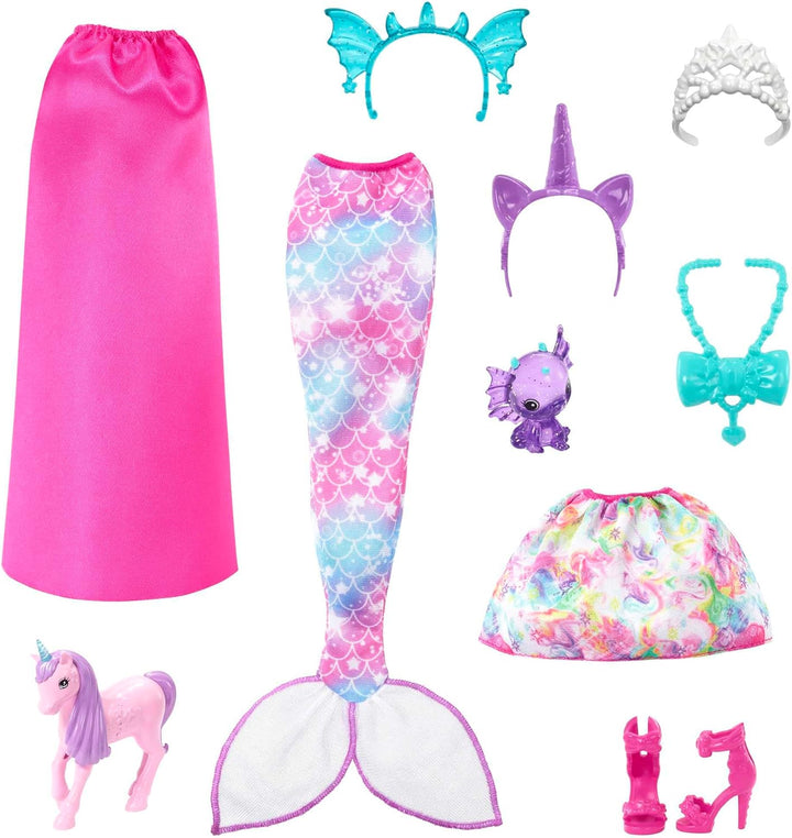 Muñeca Barbie Dreamtopia con ropa y accesorios, set de disfraz de c...