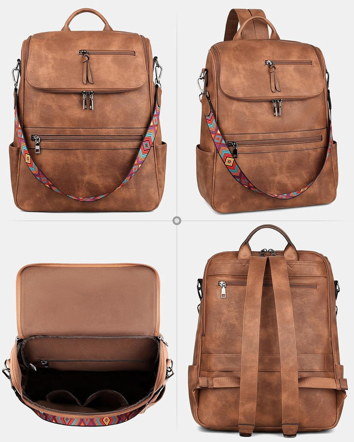 FADEON Mochila para computadora portátil para mujer, mochila de via...
