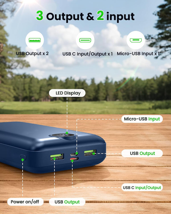 Cargador Portátil Banco de Energía 50000mAh 22.5W Banco de Batería...