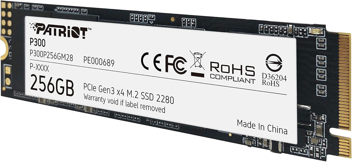 Patriot P300 M.2 PCIe Gen 3 x4 256GB SSD de bajo consumo de energía