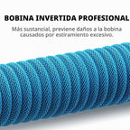 Pro Cable USB C en Espiral Personalizado para Teclado de Juegos, Cable de Teclado Mecánico de Doble Funda con Aviador Metálico Desmontable, 1.5M USB-C a USB-A, Color Azul