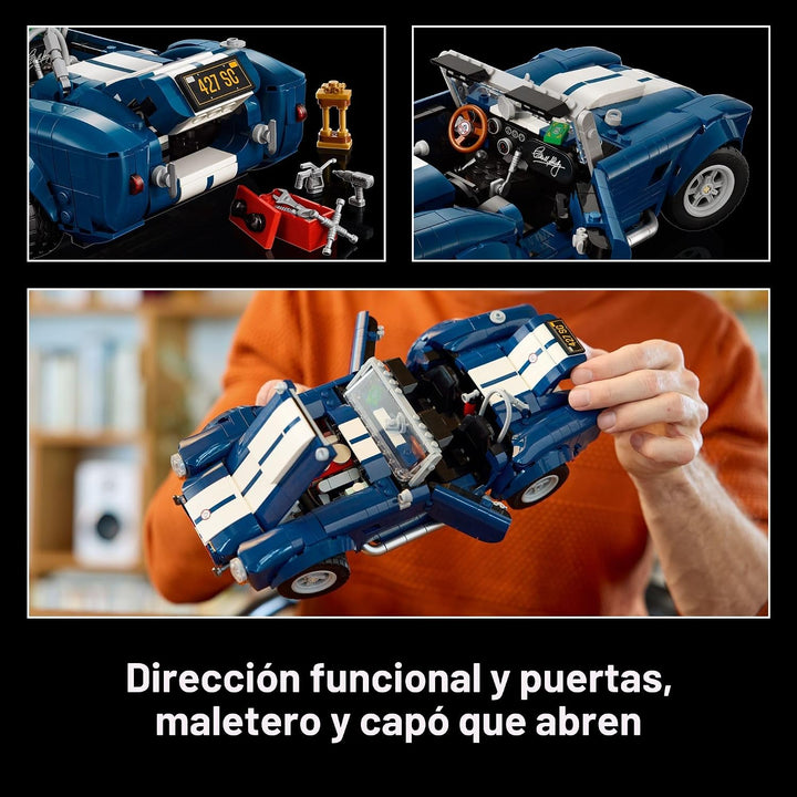 LEGO Icons Shelby Cobra 427 S\/C - Juego de construcción de automóv...