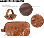 Elviros Neceser para hombre de cuero sintético para afeitado Dopp Kit