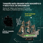 CubicFun Flying Dutchman - Rompecabezas de barco pirata 3D con LED verdes