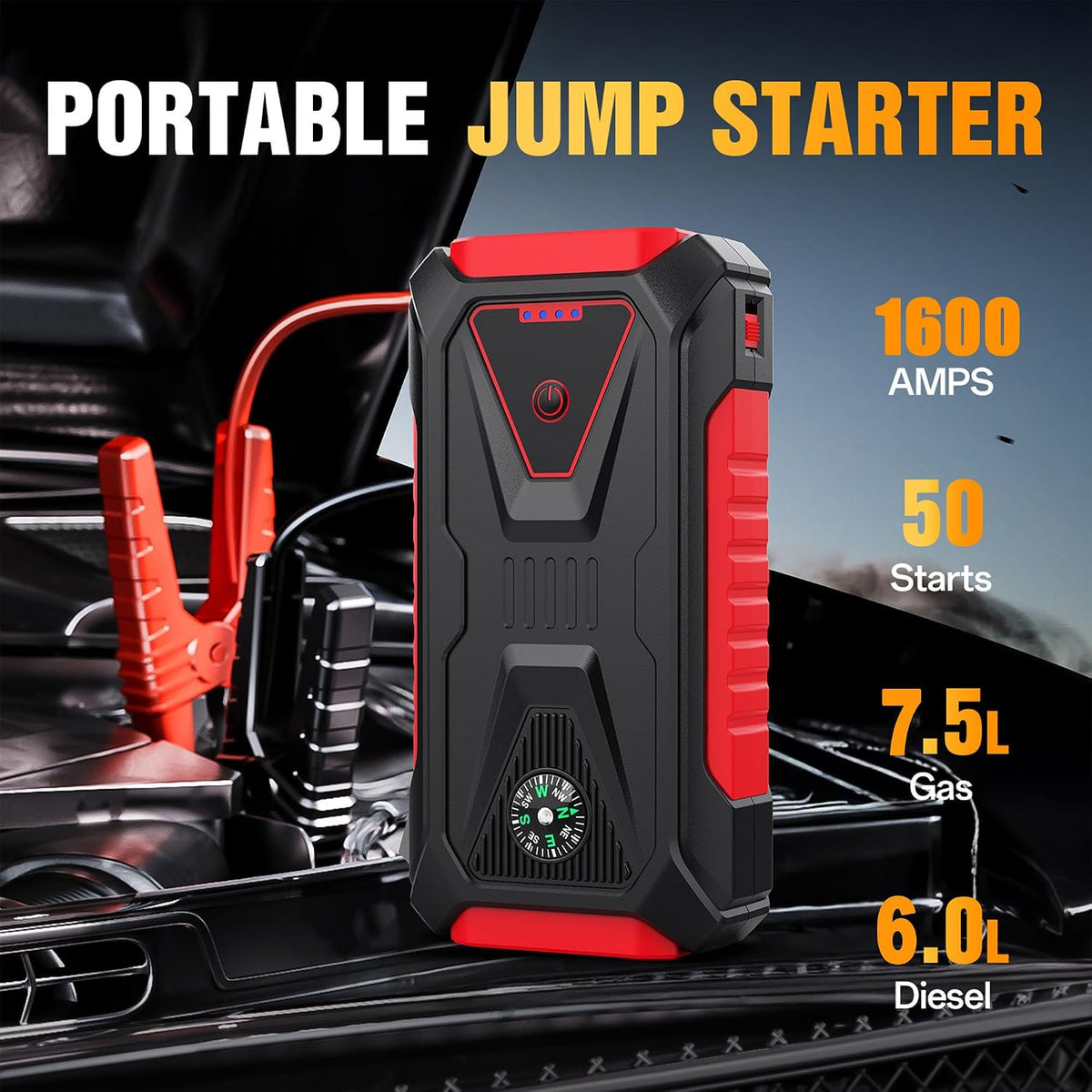 Arrancador de coche, paquete de refuerzo de batería de 12 V