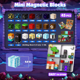 45 mini bloques magnéticos de 0.8 pulgadas, juguetes magnéticos de...