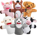 JOYIN Juego de 6 marionetas de mano para niños con boca funcional