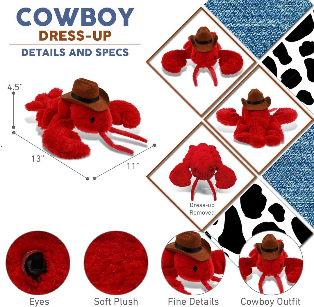 DolliBu Elegante sombrero de vaquero de peluche de