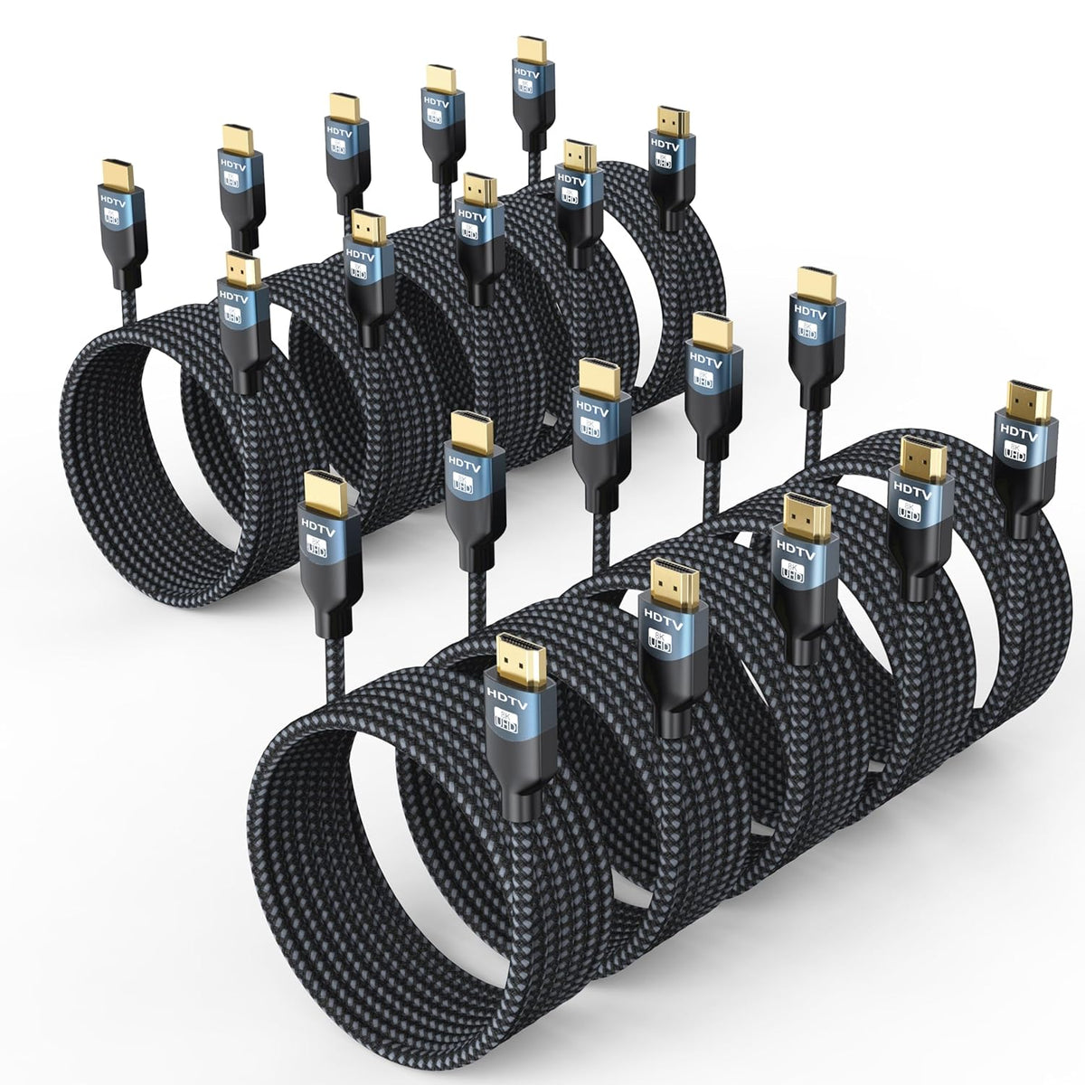 Cable HDMI 2.1 8K, 10 pies, paquete de 10, 48 Gbps de ultra alta