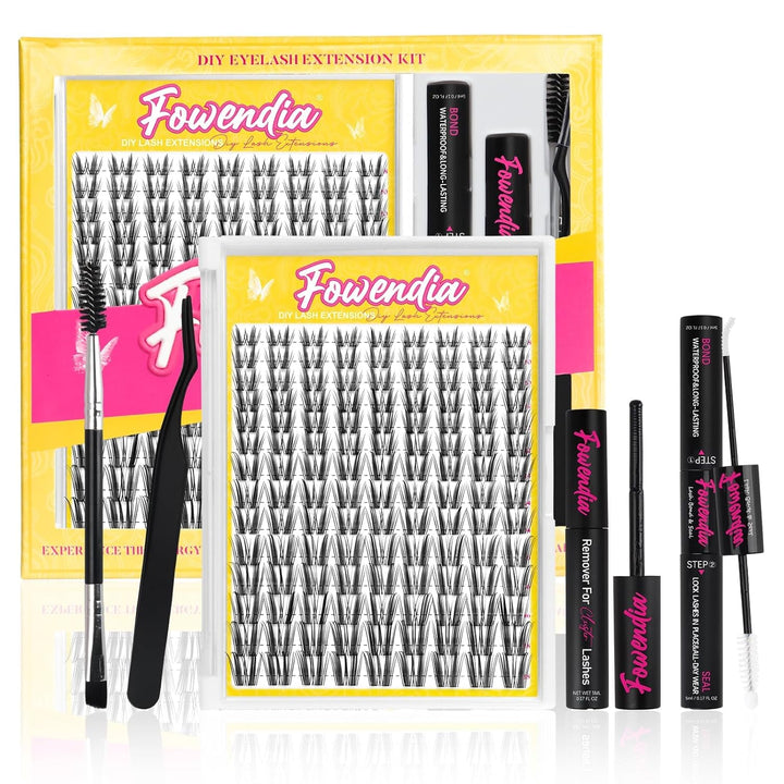 Fowendia Extensiones de racimos de pestañas Freya Manga, kit de ext...