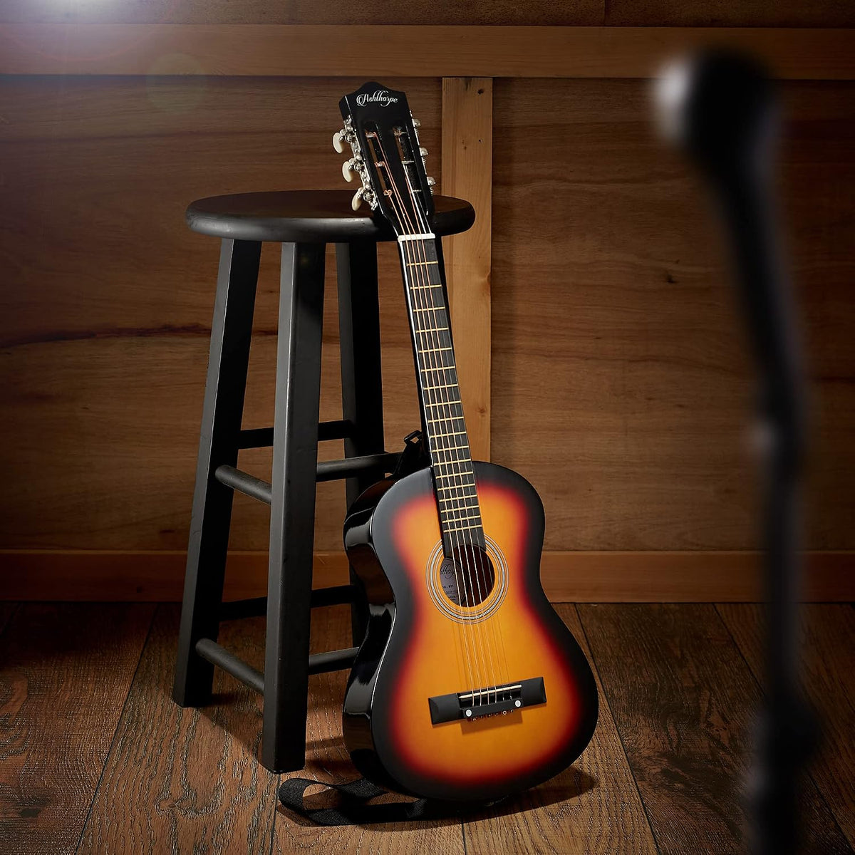 Ashthorpe Guitarra acústica infantil de 30 pulgadas (Sunburst), kit de inicio para principiantes con bolsa de concierto, cuerdas adicionales, correa, púas y lecciones