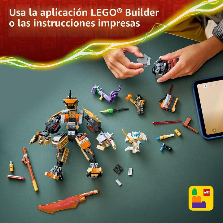 LEGO NINJAGO Cole's Mission Mech &amp; Dragon Zane - Juguete de...