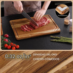 Tabla de cortar de madera de teca para cocina Tablero de charcutería