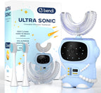 Bendi Cepillo de dientes eléctrico en forma de U para niños de 2 a 7 años, Azul