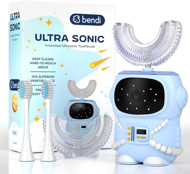 Bendi Cepillo de dientes eléctrico en forma de U para niños de 2 a...