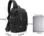 NICGID Bandoleras de hombro en el pecho, mochila para laptop, bolsa de mensajero cruzada para viajes al aire libre, hombres y mujeres