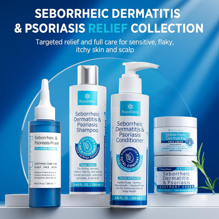 Set de crema para dermatitis seborreica y psoriasis, champú y acond...