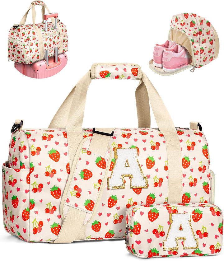 Elilier Regalos para niñas, bolsa de lona inicial para niños, linda...