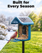 Alimentador de aves inteligente con cámara alimentado por energía solar, transmisión en vivo 2K para el jardín