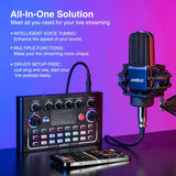 Paquete de equipo de podcast, kit de equipo de estudio con cambiado...