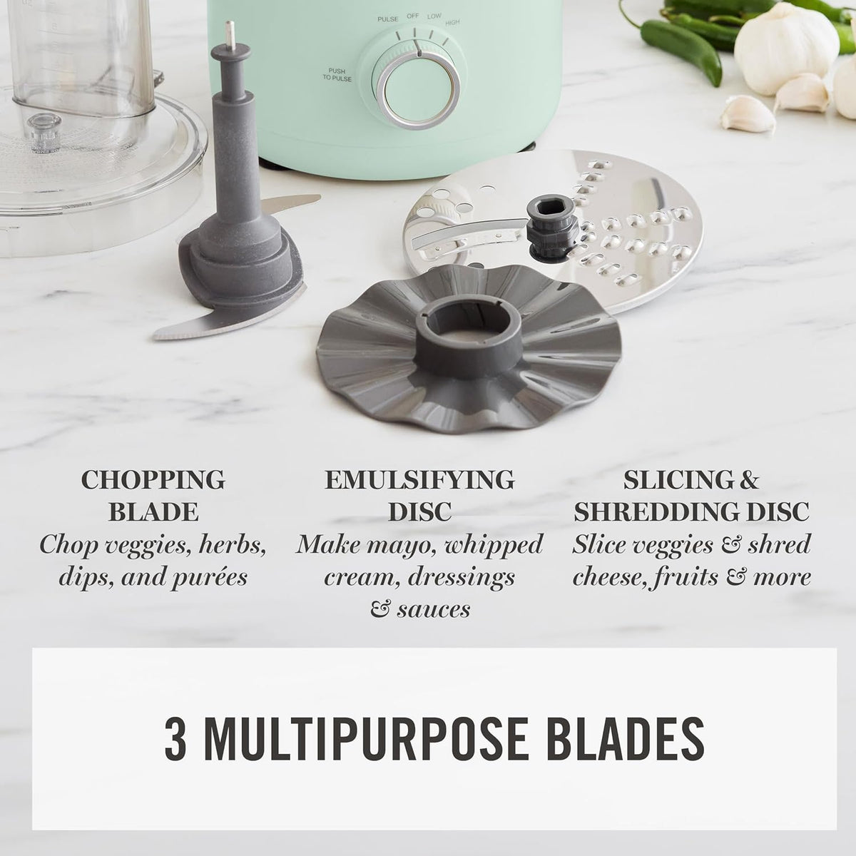 Martha Stewart Procesador de alimentos de 10 tazas y picadora eléctrica