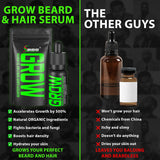 Sérum de Crecimiento de Barba GROW + Bálsamo de Barba 2X Biotina \u...