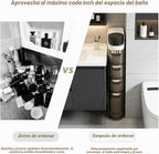 BGYMF Armario de almacenamiento estrecho de 4 niveles para baño, móvil