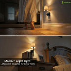 L LOHAS LED Las luces nocturnas se enchufan a la pared, cubierta de tela