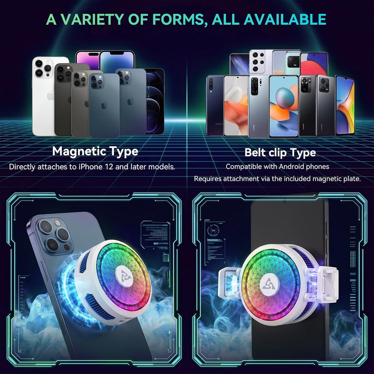 Enfriador magnético RGB para teléfono con semiconductor AI