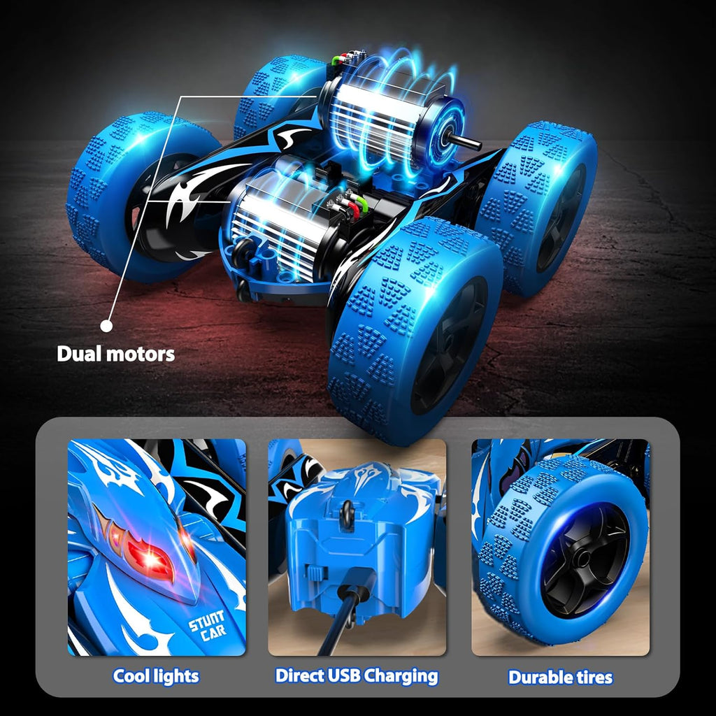 Excitobo Coche de Control Remoto, Coches RC para Niños de 4, 5, 6, 7, 8, 9, 10, 11, Azul