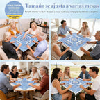 Se envía tapete de Mahjong enrollado con regla sin arrugas