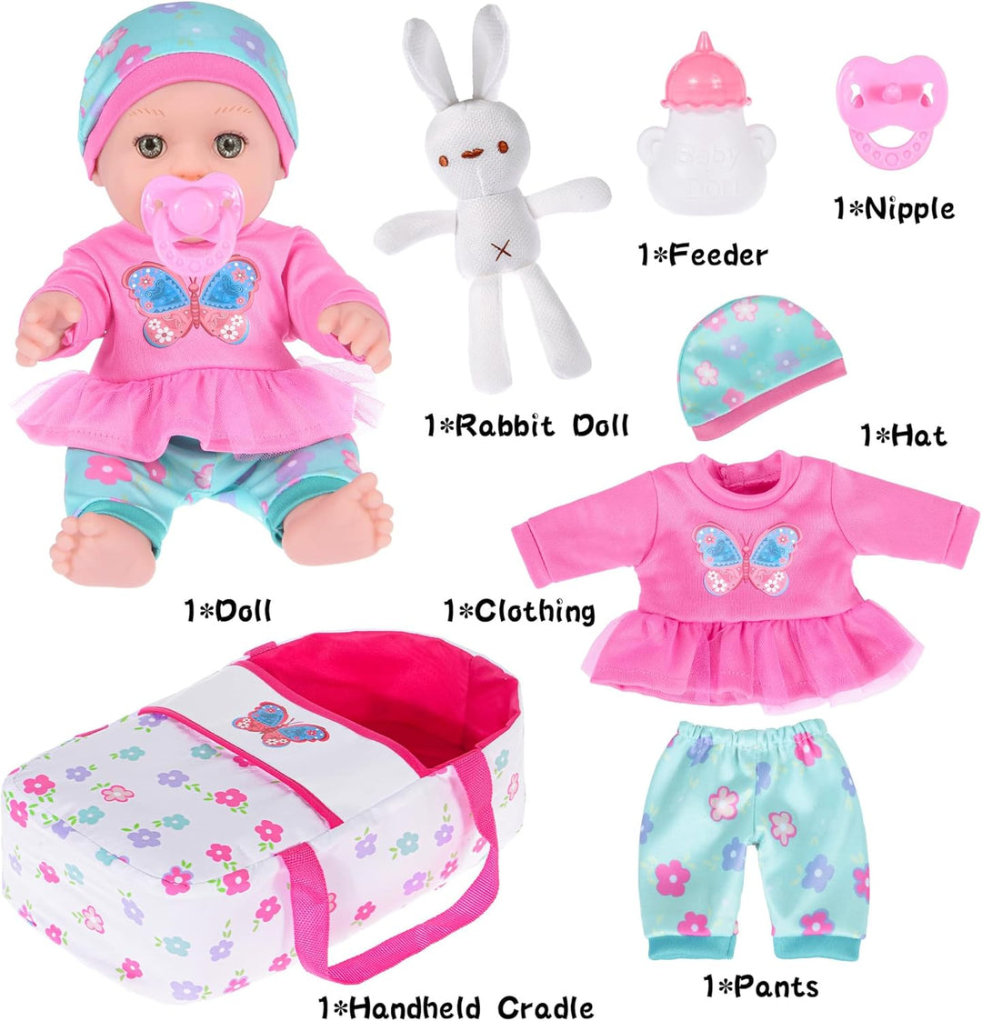 ebuddy Muñeca de bebé de 12 pulgadas y accesorios, muñecas de bebé...