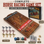 Horse Race Board Game Foldable Solid Wood Horse Racing Game