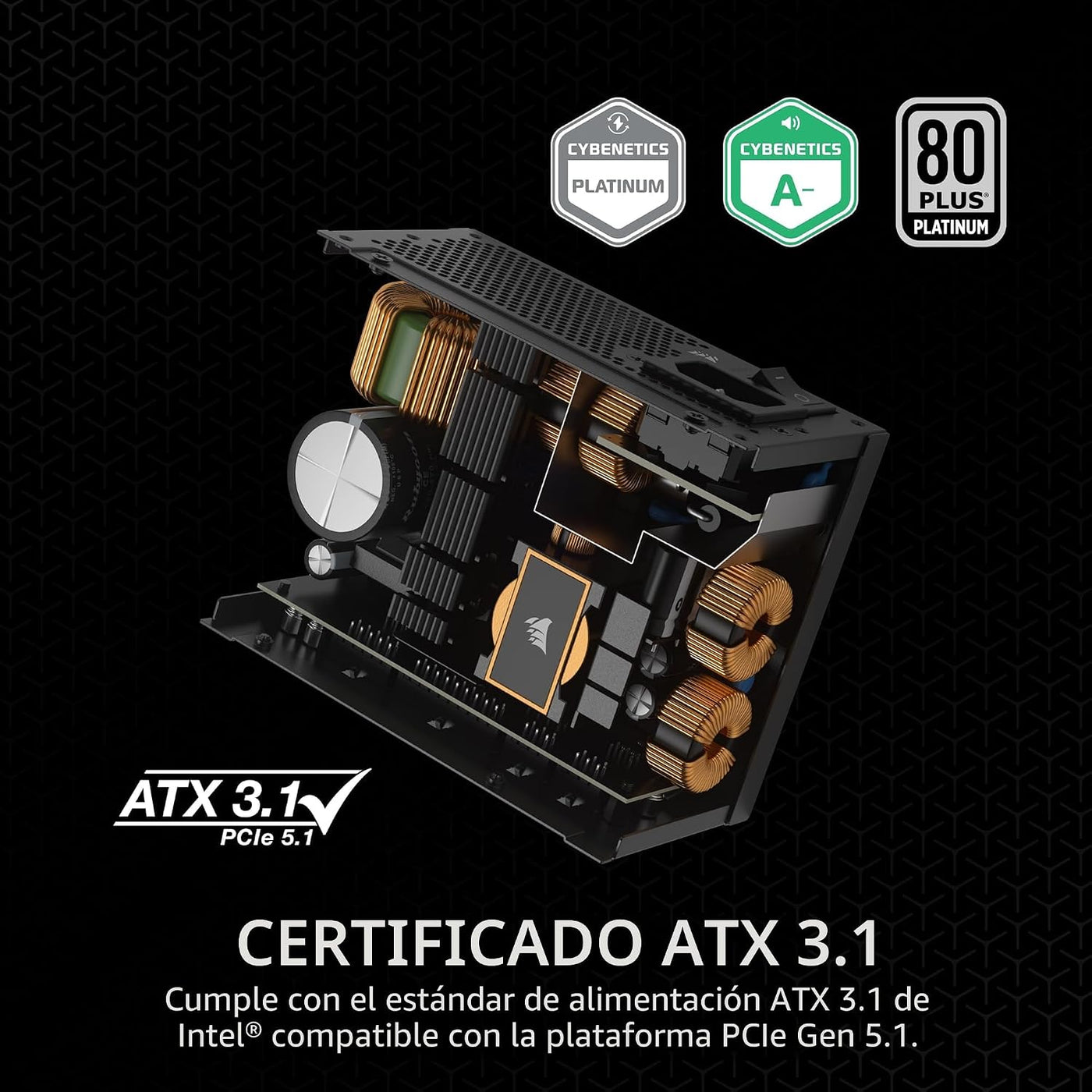 CORSAIR SF850 (2024) Fuente de alimentación ATX Platino 80 Plus Pla...