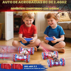 S-Pider - Auto de control remoto, 2.4 GHz 4WD con detección de gestos Rc Stunt Car para niños y niñas de 6 a 12 años, autos RC Drift con luces y aerosol, juguetes de doble cara, regalo ideal de cumpleaños y Navidad para niños