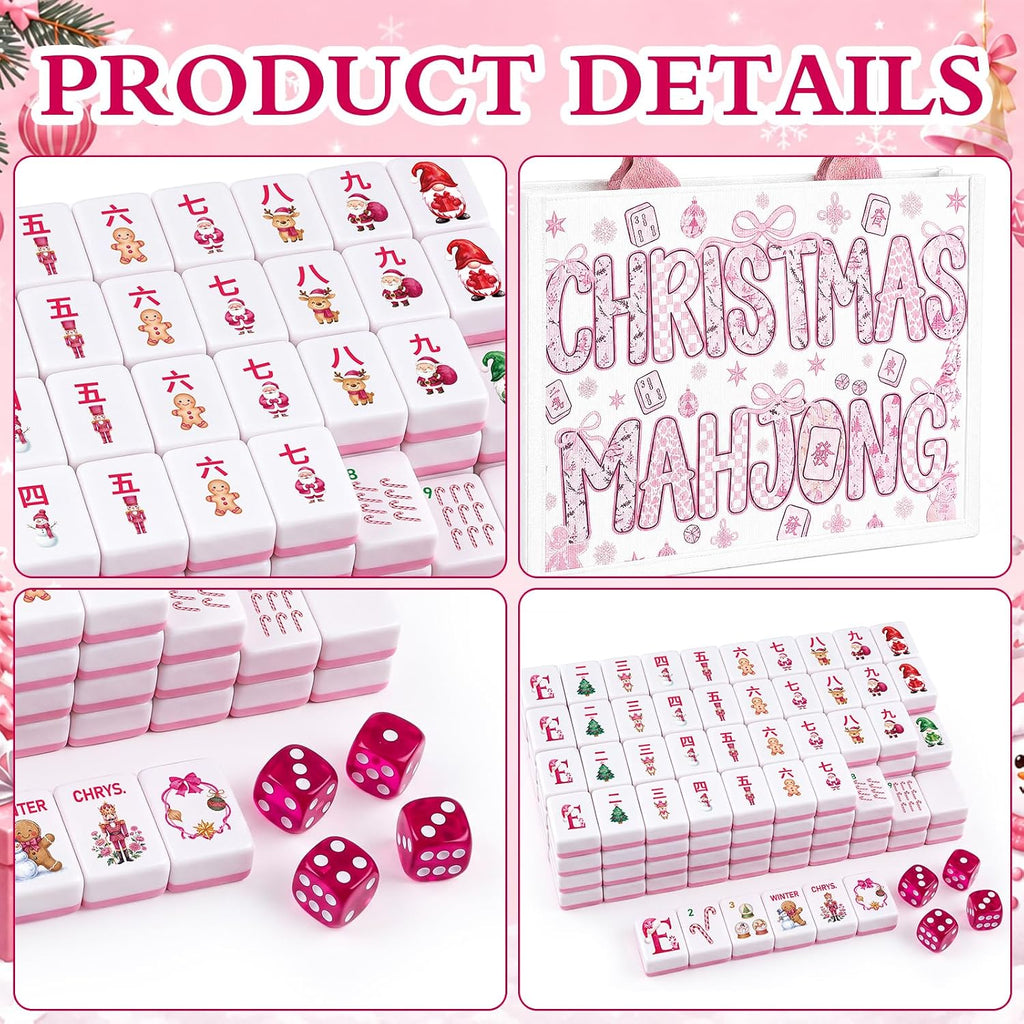 Kasyat American Mahjong - Juego de 160 azulejos con dados y bolsa con