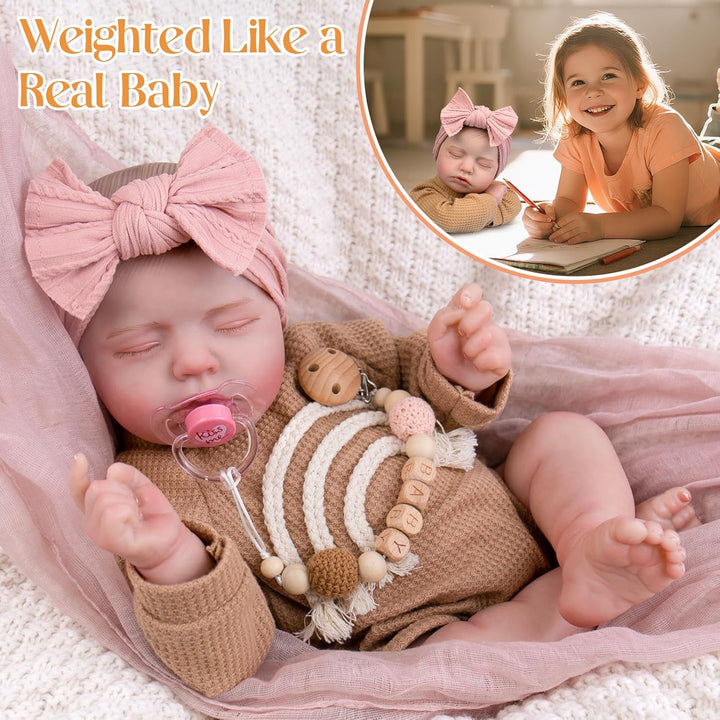 Aori Muñeca bebé renacida de 20 pulgadas - Muñeca recién nacida hip...