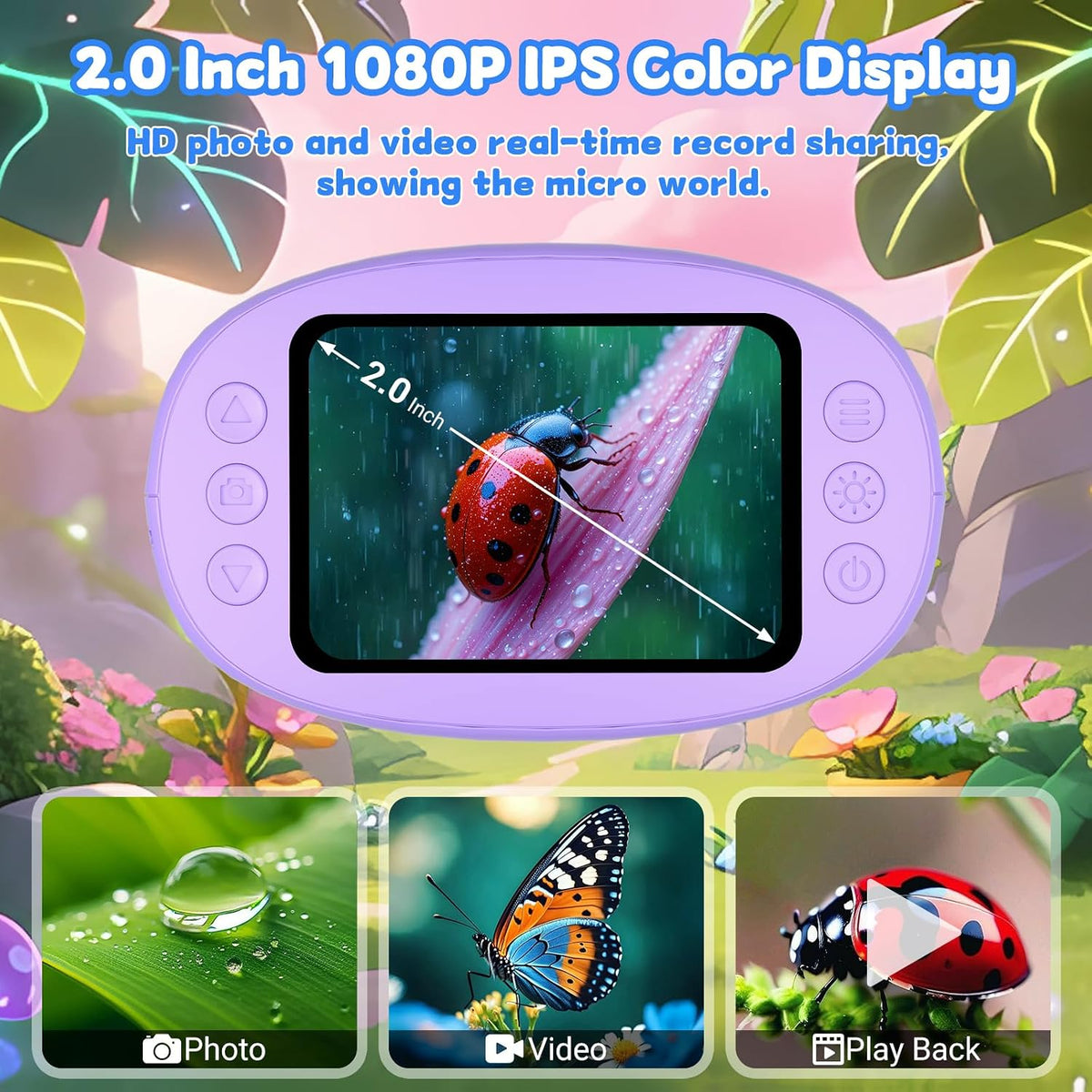 Microscopio digital del PDA 1000X para los niños, juguete educativo