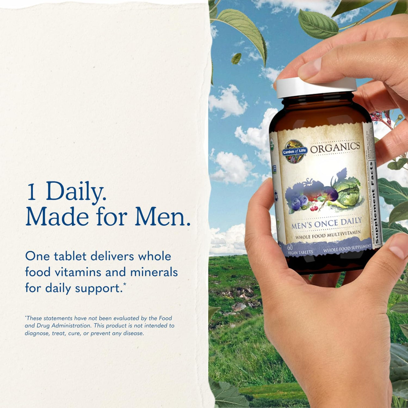 Jardín de vida tipo Organics de los hombres una vez al día tabletas...