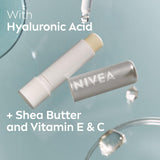 NIVEA Bálsamo labial Dewy con ácido hialurónico, ligero y ultrahidr...